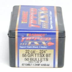 Barnes .224 / 22 55 Grain Tipped Triple-Shock X Boat Tail Bullet (50 Ct.)