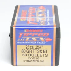 Barnes .257 / 257 80 Grain Tipped Triple-Shock X Boat Tail Bullet (50 Ct.)