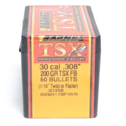 Barnes .308 / 30 200 Grain Triple-Shock X Flat Base Bullet (50 Ct.)