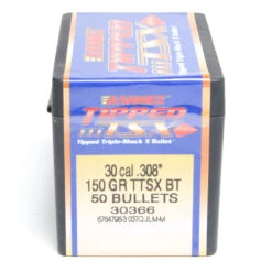Barnes .308 / 30 150 Grain Tipped Triple-Shock X Boat Tail Bullet (50 Ct.)