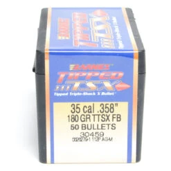 Barnes .358 / 35 180 Grain Tipped Triple-Shock X Flat Base Bullet (50 Ct.)