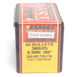 Barnes .366 / 9.3mm 250 Grain Triple-Shock X Flat Base Bullet (50 Ct.)