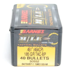 Barnes .451 / 45 185 Grain Tactical X Pistol Bullet (40 Ct.)