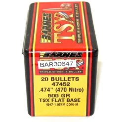 Barnes .474 / 470 Nitro 500 Grain Triple-Shock X (20 Ct.)