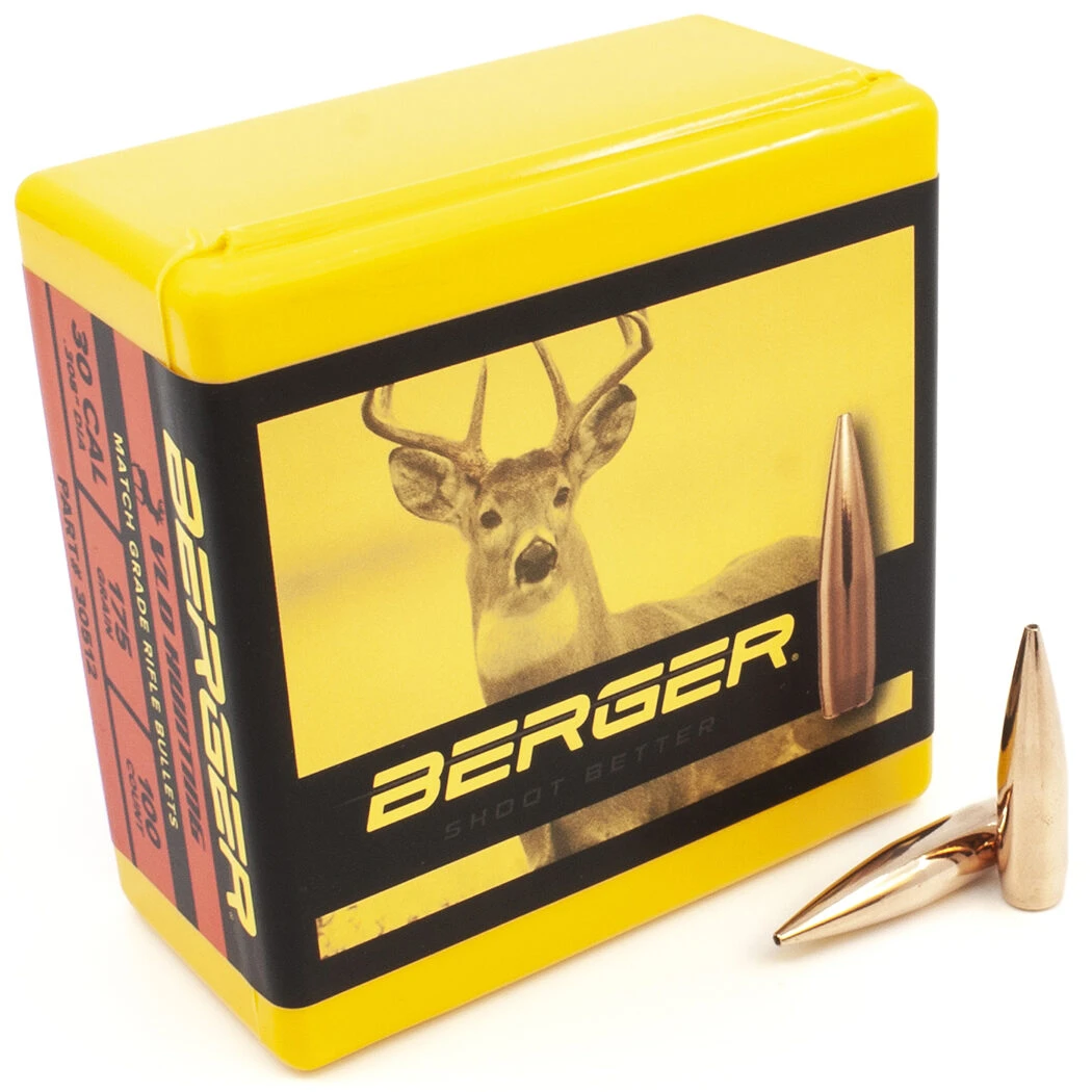 Berger .308 / 30 175 Grain Hunting Very Low Drag (100 Ct.) 3 Berger .308 / 30 175 Grain Hunting Very Low Drag (100 Ct.)