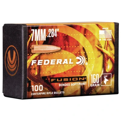 Federal .284 / 7mm 175 Grain Fusion Bonded Soft Point Bullet (100 Ct.) 3 Federal .284 / 7mm 175 Grain Fusion Bonded Soft Point Bullet (100 Ct.)
