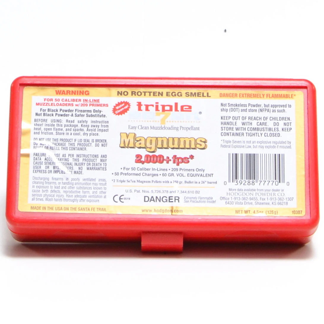 Hodgdon Triple 7 Magnum Pel (50/Box) 3 Hodgdon Triple 7 Magnum Pel (50/Box)