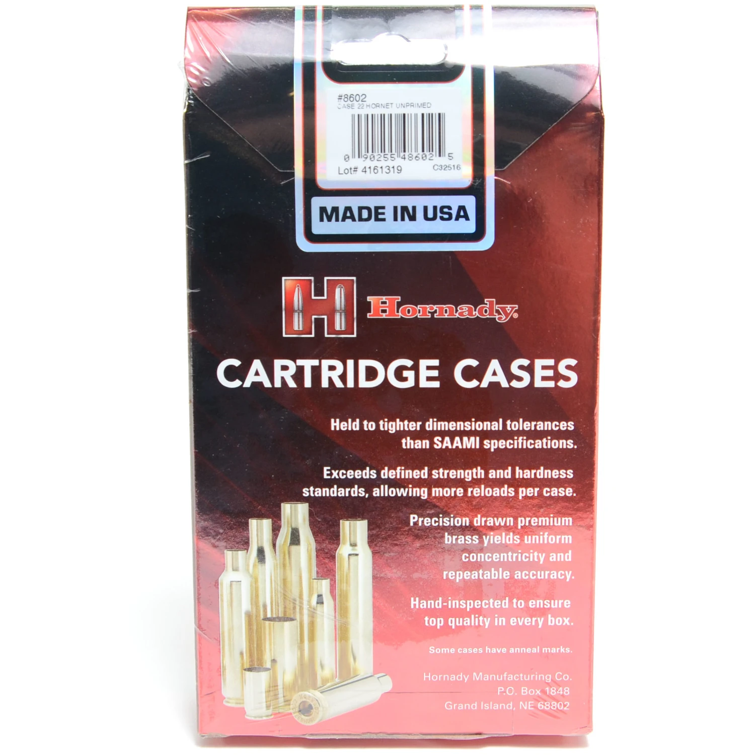 Hornady Brass Unprimed 22 Hornet (50) 5/Cs 3 Hornady Brass Unprimed 22 Hornet (50) 5/Cs