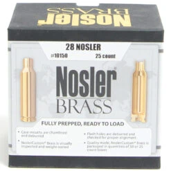 Nosler Unprimed Brass 28 Nosler (25) 18/Cs