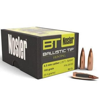 Nosler .264 / 6.5mm 100 Grain Spitzer Boat Tail (50 Ct.) 3 Nosler .264 / 6.5mm 100 Grain Spitzer Boat Tail (50 Ct.)