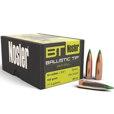 Nosler .308 / 30 180 Grain Spitzer Boat Tail (50 Ct.) 3 Nosler .308 / 30 180 Grain Spitzer Boat Tail (50 Ct.)