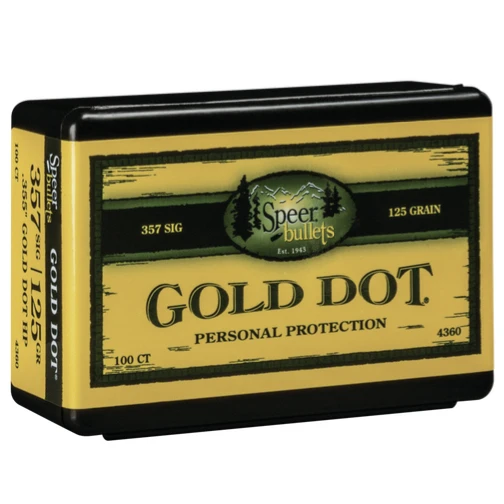 Speer .355 / 357 Sig 125 Grain Gold Dot Hollow Point (100 Ct.) 3 Speer .355 / 357 Sig 125 Grain Gold Dot Hollow Point (100 Ct.)