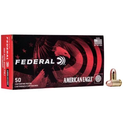 Federal 380 Auto 95 Gr American Eagle Full Metal Jacket (50) 3 Federal 380 Auto 95 Gr American Eagle Full Metal Jacket (50)