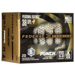 Federal 38 Special +P 120 Gr Premium Jacketed Hollow Point "Punch" (20)