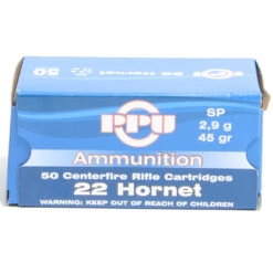 Prvi 22 Hornet 45 Grain Soft Point Ammunition (50 Rounds)