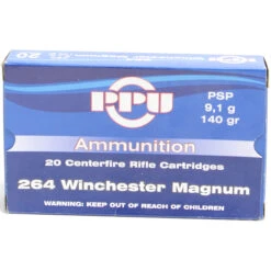 Prvi 264 Win Magnum 140 Grain Pointed Soft Point Ammunition (20 Rounds)