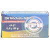 Prvi 308 Win 168 Grain Hollow Point Boat Tail Match Ammunition (20 Rounds) -Best Ammunition Shop PPA308MATCH e1614265921435