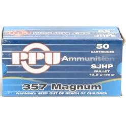 Prvi 357 Magnum 158 Grain Semi-Jacketed Hollow Point Ammunition (50 Rounds)