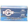 Prvi 38 SPL 158 Grain Lead Round Nose Ammunition (50 Rounds) -Best Ammunition Shop PPA38SPL e1614281798700