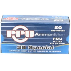 Prvi 38 SPL 130 Grain Full Metal Jacket Ammunition (50 Rounds)
