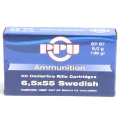 Prvi 6.5X55 Mauser 139 Grain Full Metal Jacket Boat Tail Ammunition (20 Rounds)