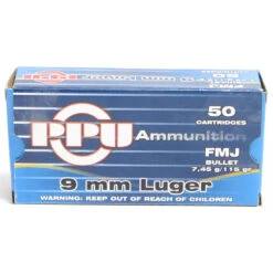 Prvi 9mm Luger 115 Grain Full Metal Jacket Ammunition (50 Rounds)
