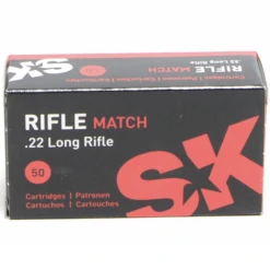 SK 22LR 40 Grain Rifle Match Solid Round Nose Cartridges Ammunition (50 Count)