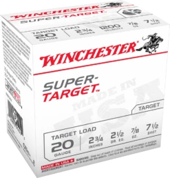 Winchester 20 Ga 7/8 Oz #7.5 2 3/4" Super Target 1200 Fps Ammunition (25 Rounds)